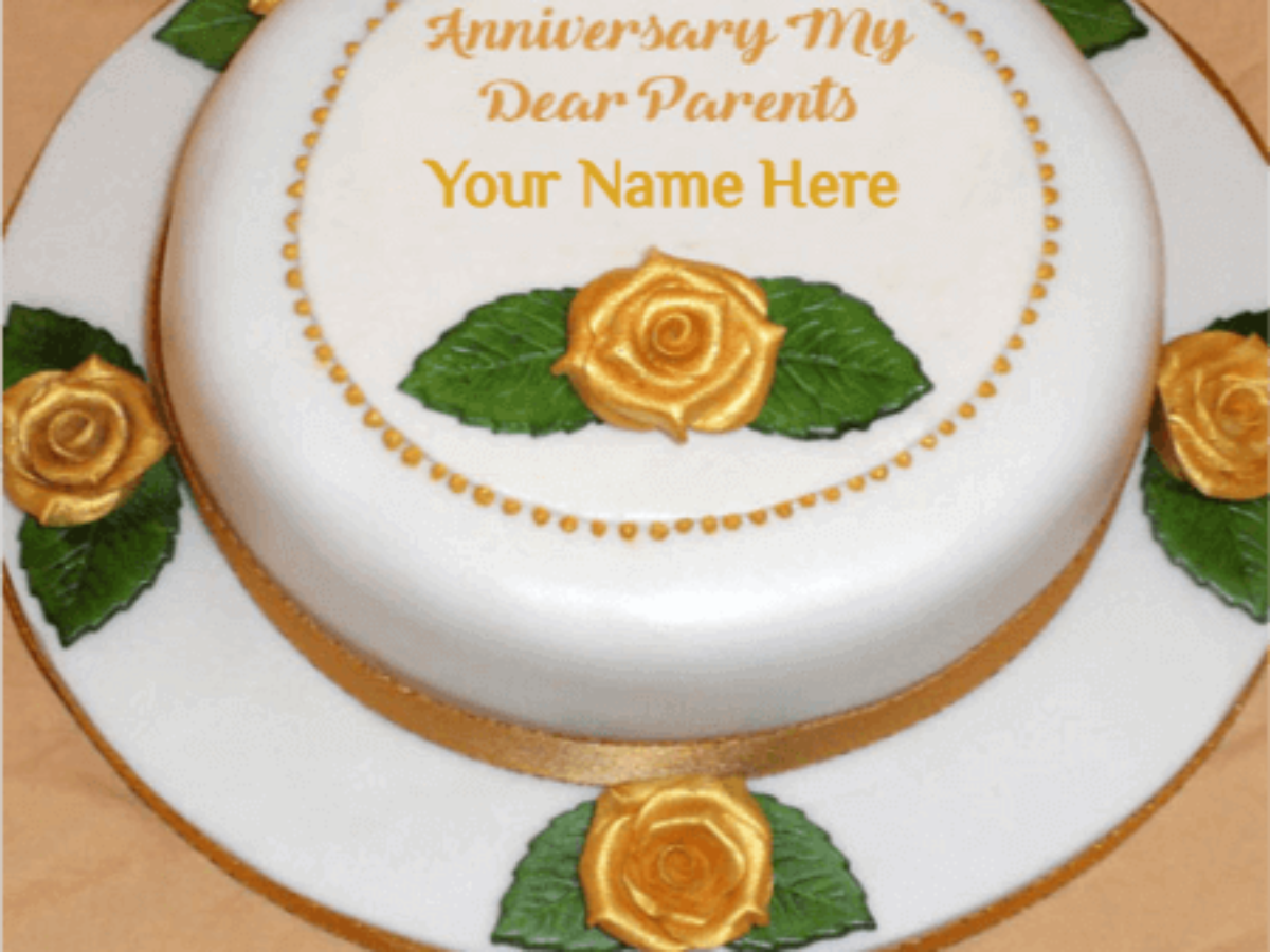 Anniversary cakes - Unique Beautiful Cake with Name