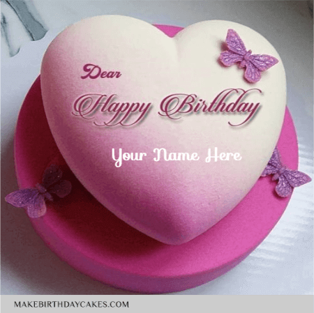 Beautiful Heart Shape Birthday Cake