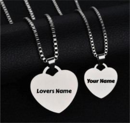 Couple Heart Pendant Necklace2