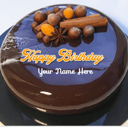 Mirror Glazed Chocolate Birthday Cake