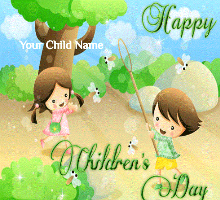 Children Day Greeting Card For Son And Daughter