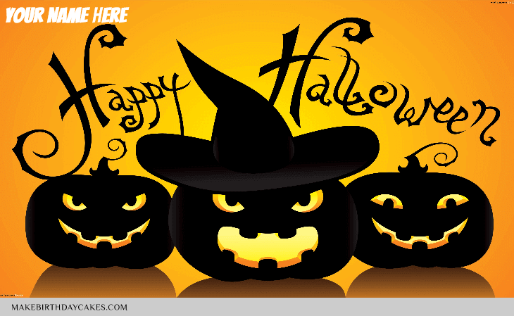 Happy Halloween Greetings With Name