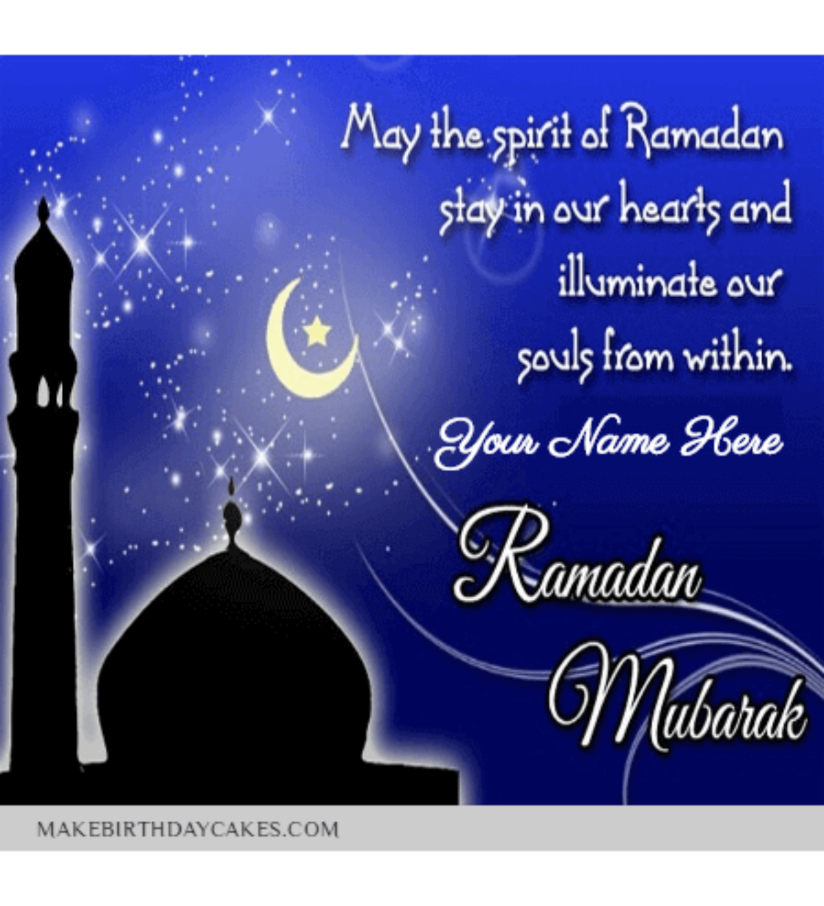 Happy Ramadan Greeting - Ramadan Greetings With Name