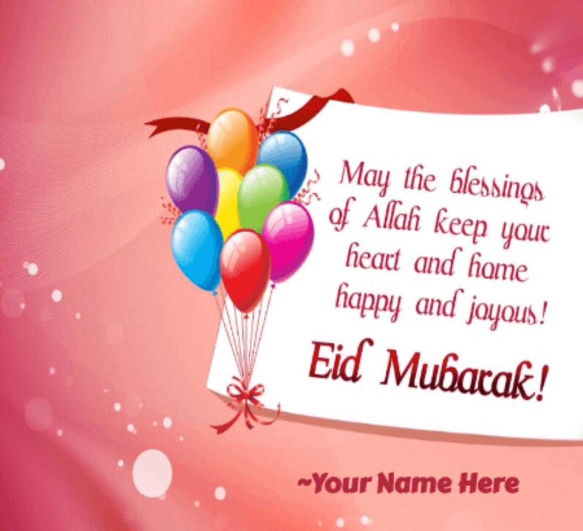 Eid Mubarak Greetings to Cousin Eid Mubarak Wishes With Name