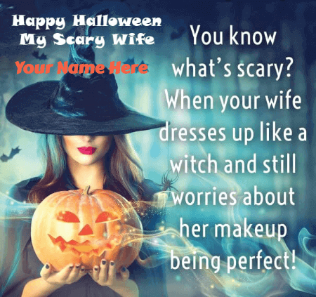 Scary Halloween Wishes for Wife