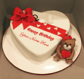 Birthday Cake For Girlfriend With Teddy