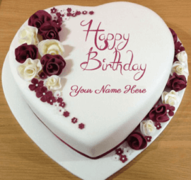 Birthday Cakes For Lovers With Roses