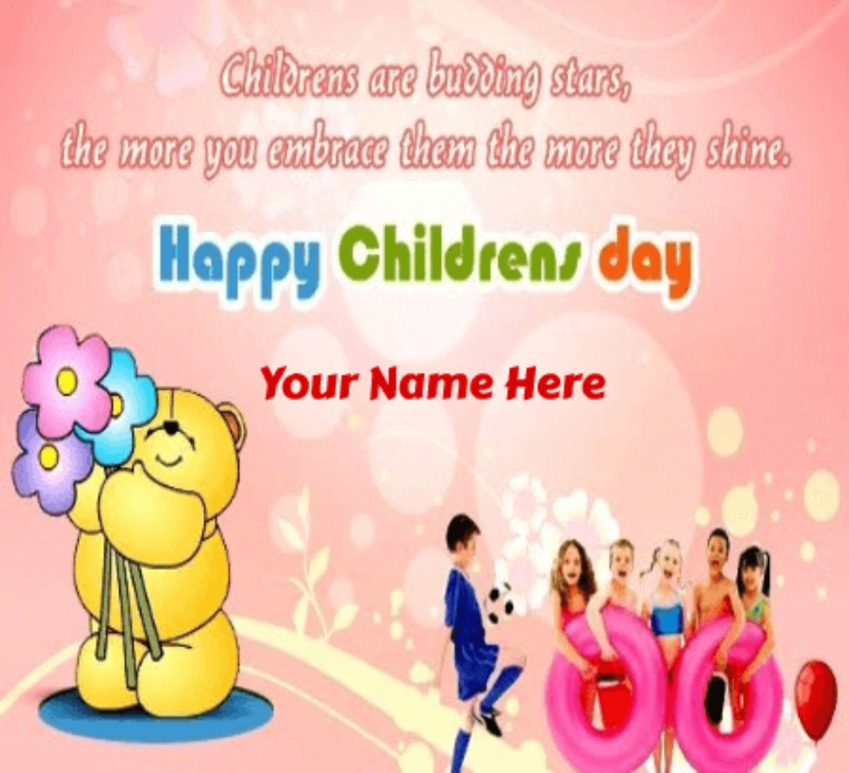 Children's Day Wishes With Name - Write Your Name on Wishes