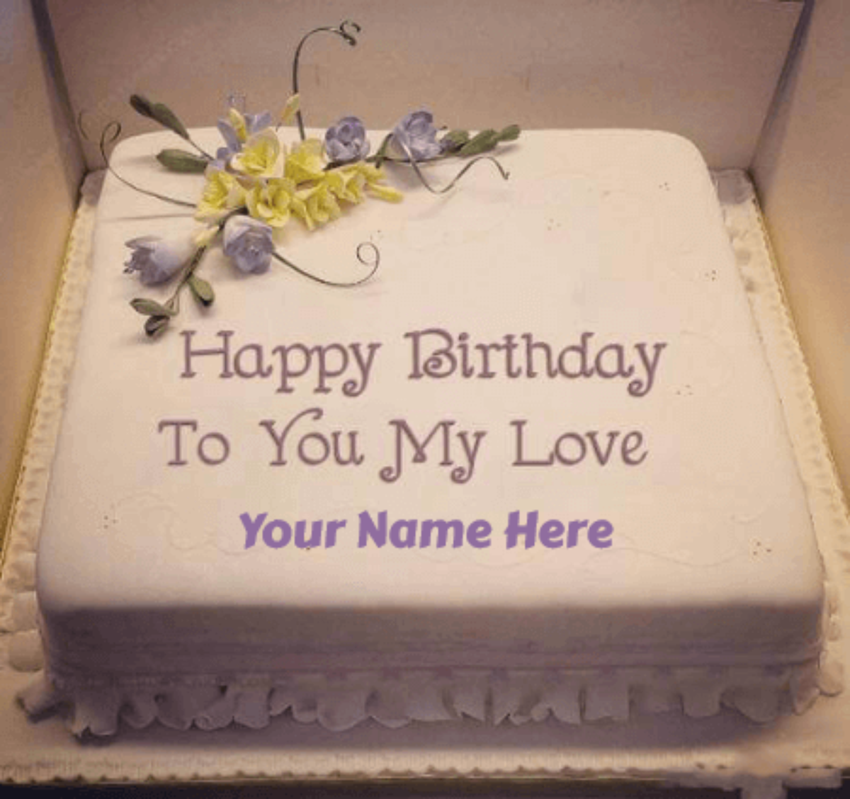 Happy Birthday Cake For Fiance Unique Cake With Name