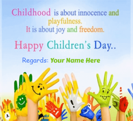 Happy Childrens Day From Principal