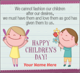 Happy Childrens Day Quotes Image