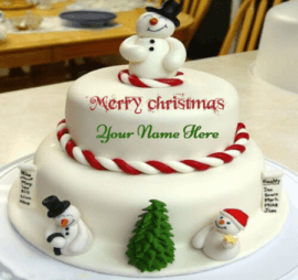Beautiful Christmas Cakes With Name