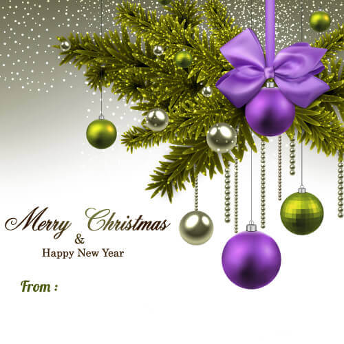 Merry Christmas New Year Greetings - Christmas Wishes With Name