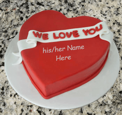 Heart cake for lover