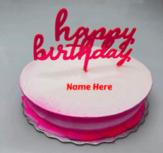 Simple cream cake for birthday