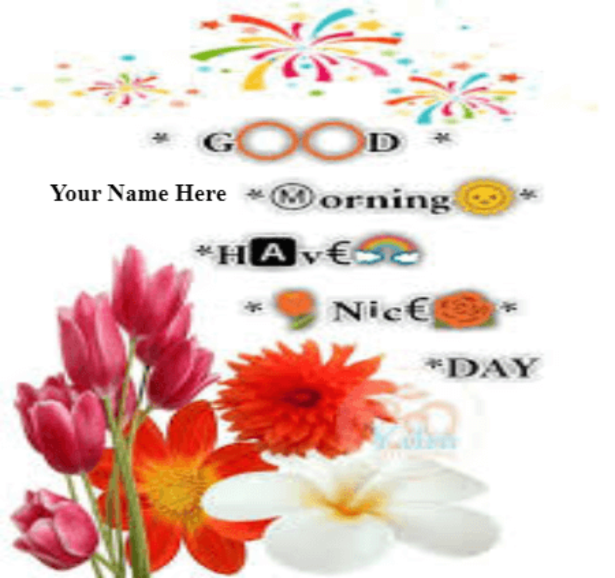 Good Morning on Beautiful card - Good Morning Wishes With Name