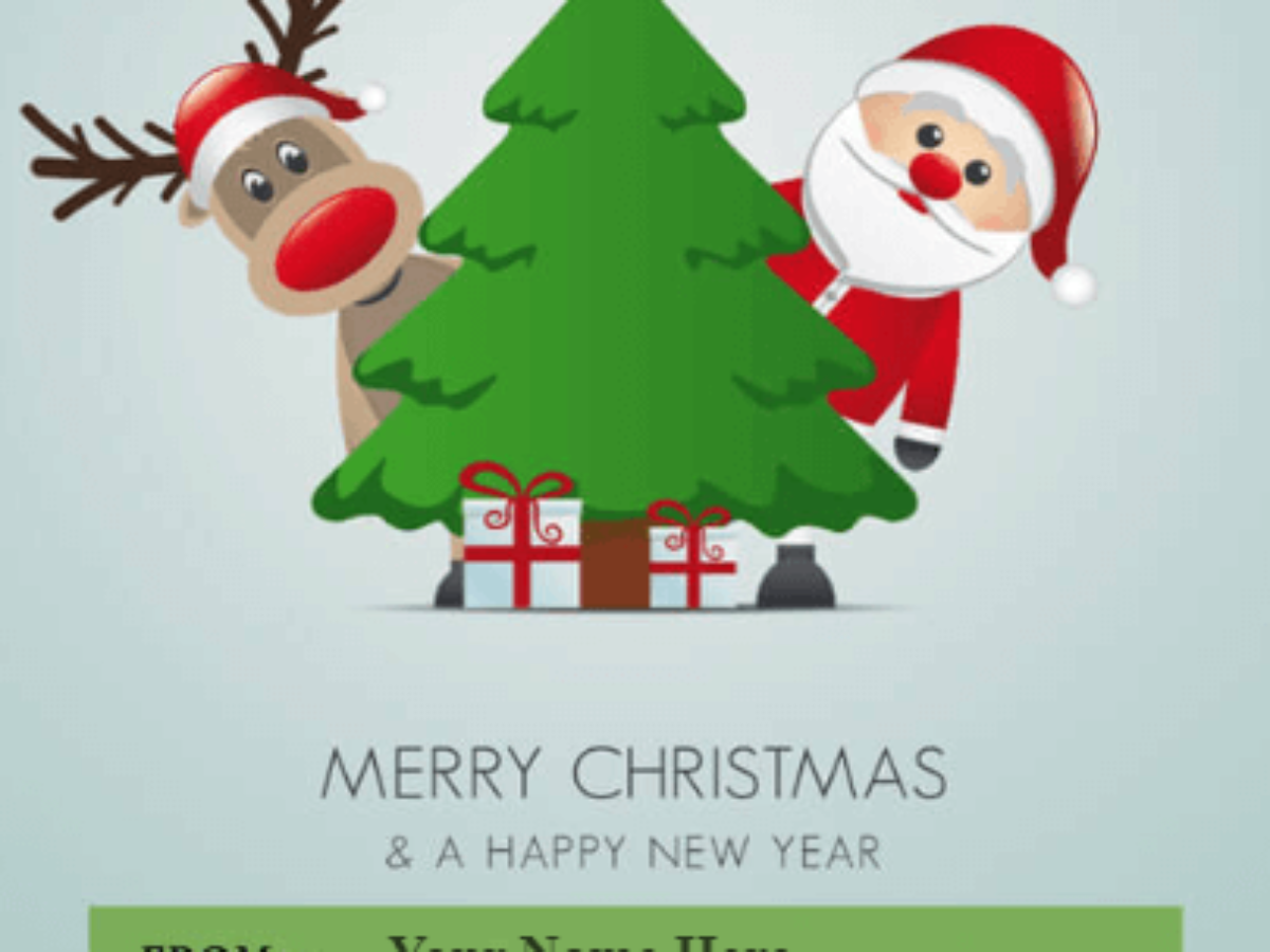 Christmas and Happy new Year from Santa - Christmas Wishes With Name