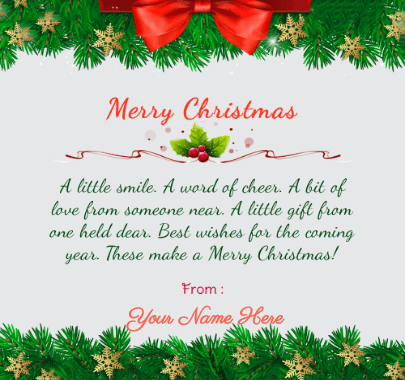 Merry Christmas Card With Beautiful Message