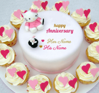 Anniversary cake with name