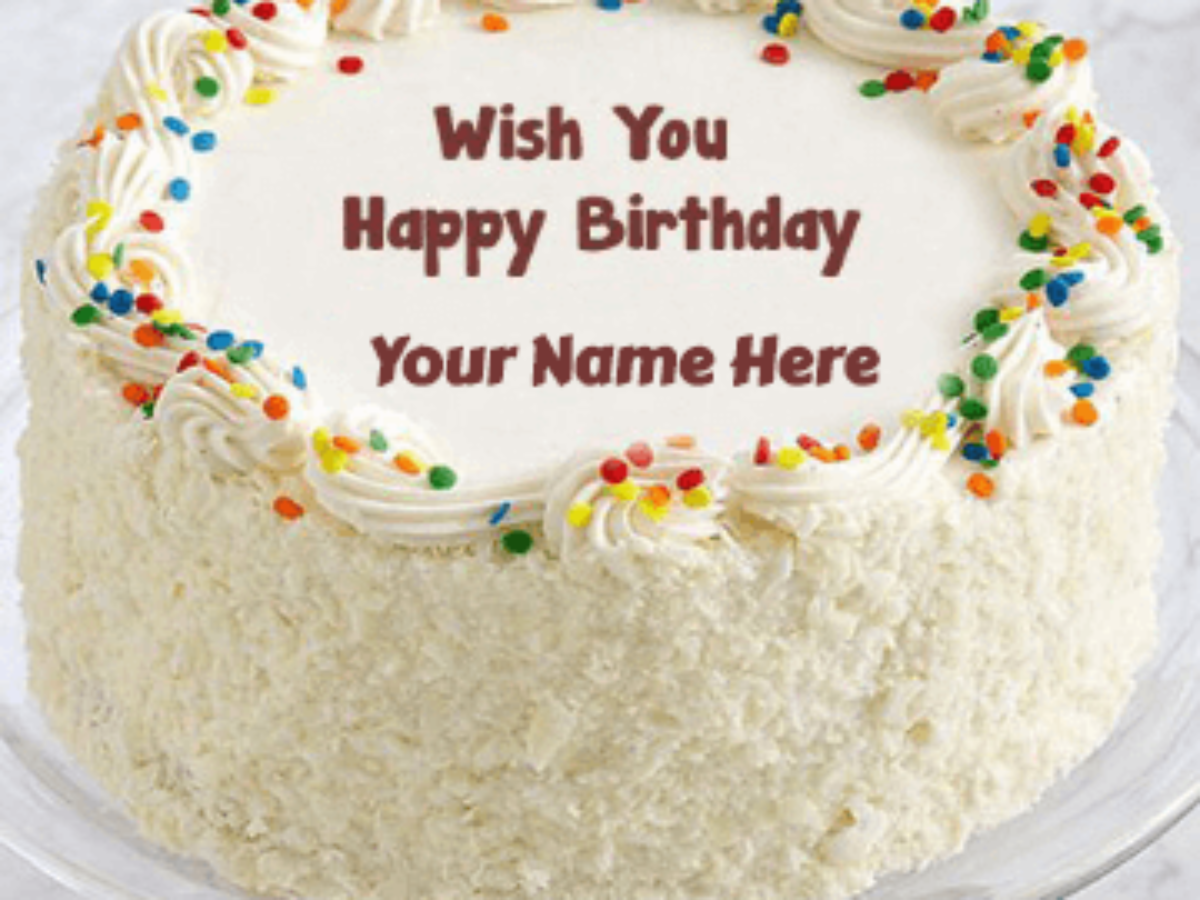 White Birthday Cakes Unique Beautiful Cake With Name