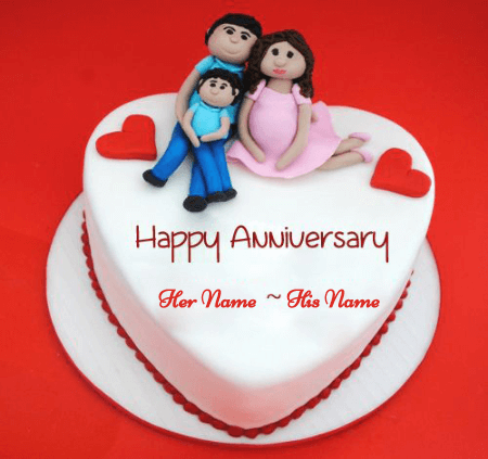 Family Anniversary Cake for Parents