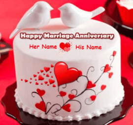 Love Birds Anniversary cake