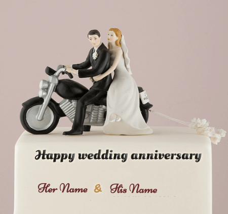 Wedding Anniversary Couple Cake