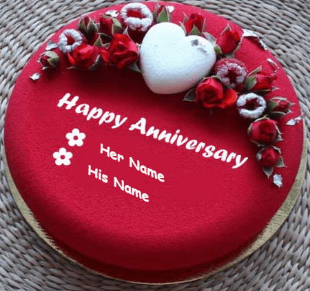 Love Couple Anniversary cake