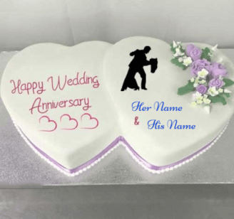 White Red Hearts Anniversary Cake | Romantic Anniversary Cakes Online –  Kukkr