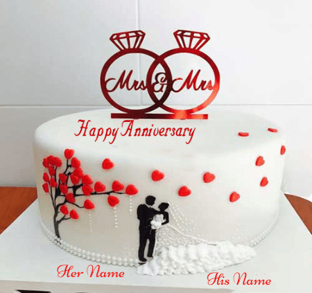 Mr & Mrs Anniversary Cake