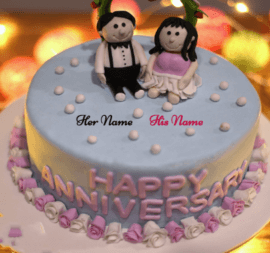 Happy Anniversary Cake for Old Couples
