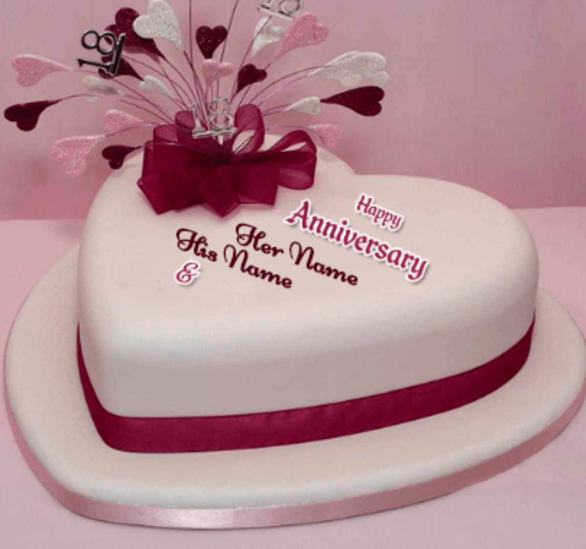 Happy Anniversary Care Cake - Unique Beautiful Cake with Name