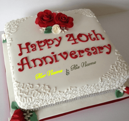 Happy 40th Anniversary Cake