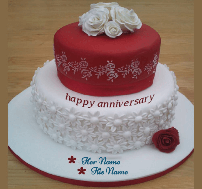 Happy Anniversary Marriage Cake for Couple