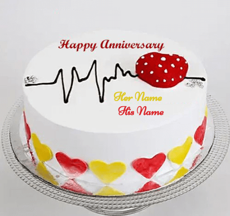 Anniversary Heart beat Cake