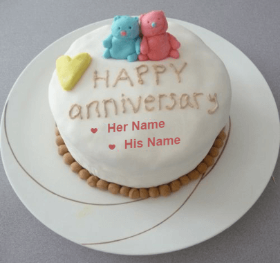 Happy Anniversary Caring Couple Cake