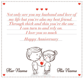 Happy Anniversary Wishes for Husband and Wife