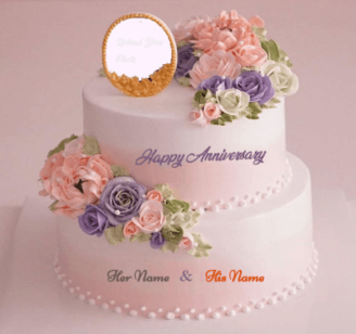 Happy Anniversary Wedding Cake