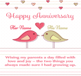 Happy Anniversary Parents Wishing