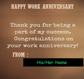 First Work Anniversary