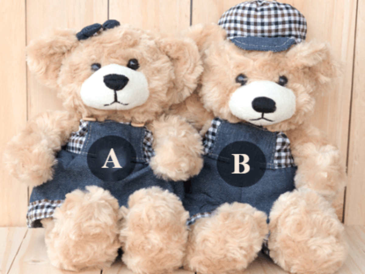Alphabets On Teddy Bear For Couple Name On Alphabets Wishes