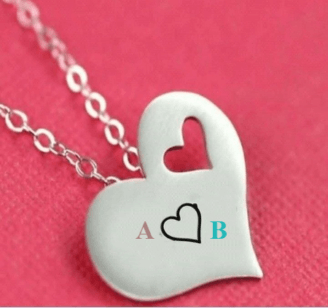 Alphabets on Heart for couples