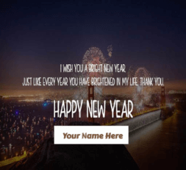 Happy new year wishes with name and photo
