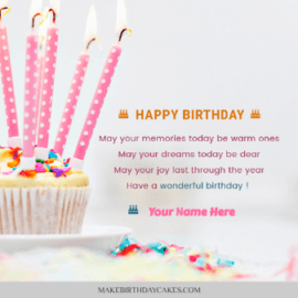 Birthday wishes with name editing