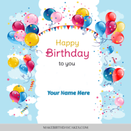 Happy birthday card with name