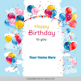 Happy birthday card with name