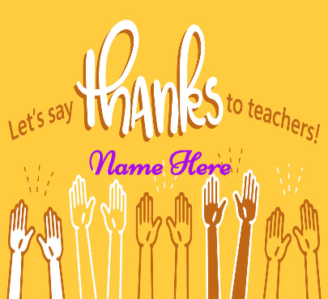 Thanks to Teacher on Teachers Day
