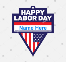 Labor day USA Flag Card