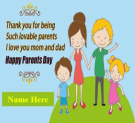 Love You Mom and Dad Parents Day Quote