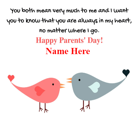 Happy Parent Day Birds Quote